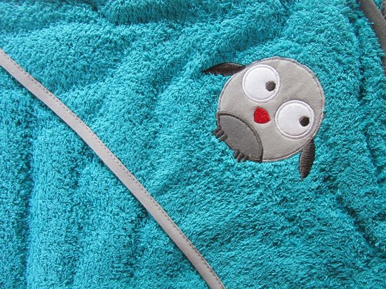 badcape beep, bob & lula in turquoise van Jollein