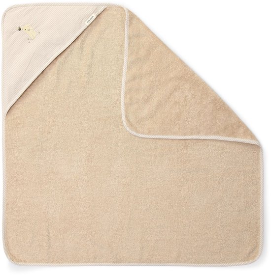 Badcape - Beige - 75 x 75 - Newborn Naturals - Baby Bunny van Merkloos