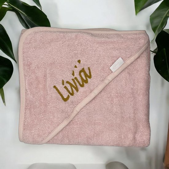 Badcape Blush- met naam van Funnies.