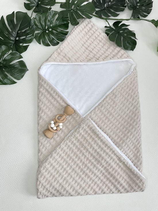 Badcape | Waffly | Beige | Soft | Comfykids | Biologische katoen | Duurzaam van Comfykids