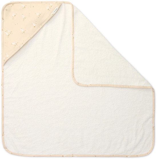 Badcape - Wit - 75 x 75 - Newborn Naturals - Little Goose van Merkloos