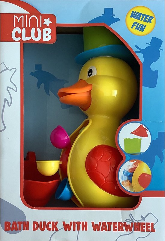 Badeend Groot Geel - Waterspeelgoed - Waterrad - Zwembad Speelgoed - Badspeelgoed - Strandspeelgoed - Buiten Speelgoed van Bade