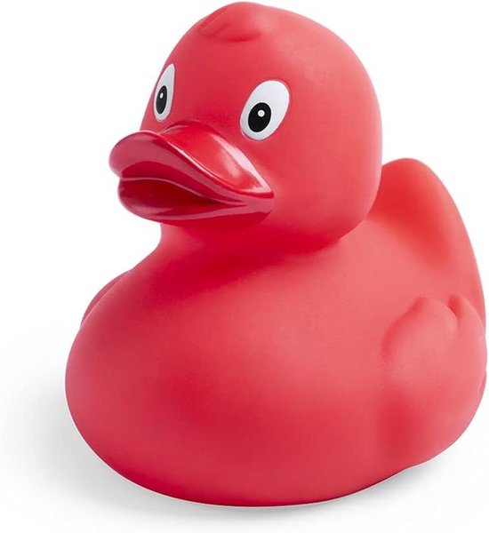 Badeend - Mini eendjes - Baby badplezier - Water en vuilafstotend - 8.4 x 7.7 x 7 cm - Rood