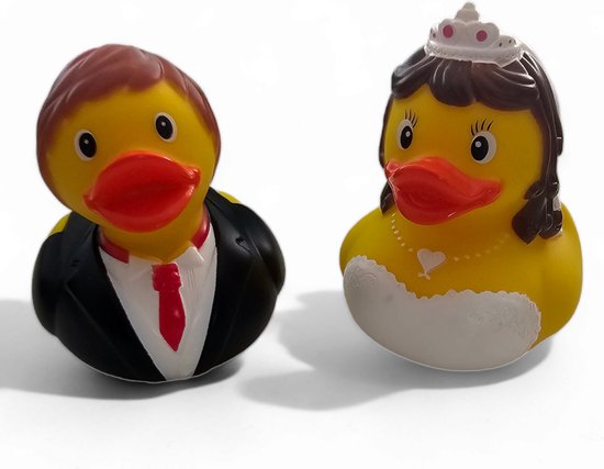 Badeendjes - bruid en bruidegom - trouwen - trouwcadeau van Bade