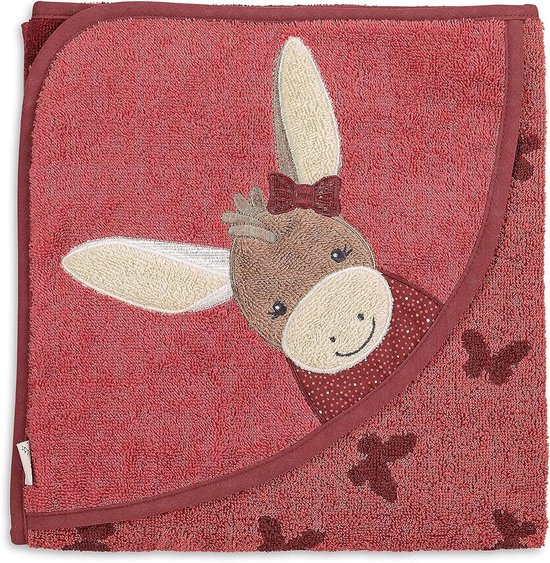 Badhanddoek met capuchon - Baby handdoek - Baby badderen - Zachte badstofkwaliteit - 100 x 100 cm - Rood