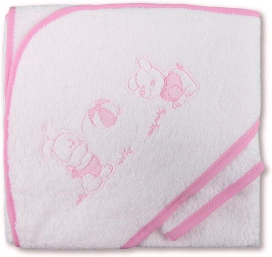 Badhanddoek met Capuchon en Washandje voor Baby - Zacht Katoen 75x75 cm