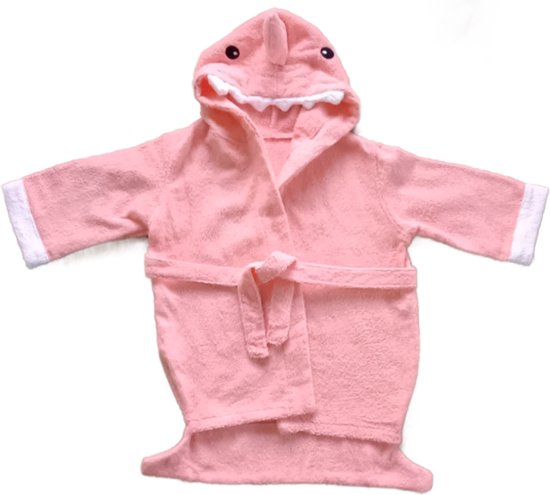 Badjas - Baby badjas - Haai - Badjas 1-2 jaar - Ochtendjas - Met capuchon - Kraamcadeau - Babyshower van Merkloos