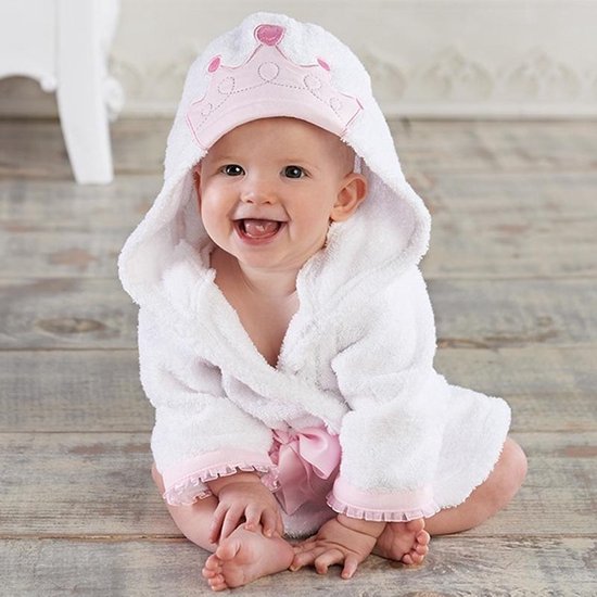 Badjas Baby - Komfor - Princes - Inclusief gratis baby borstel & kam van Komfor