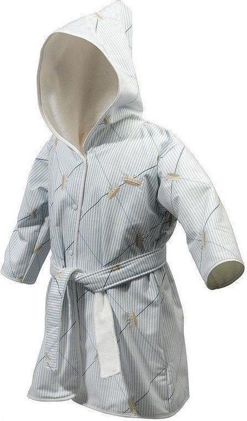 Badjas blue Nicolientje 86/92 met bijpassende pantoffeltjes! van Nicolientje