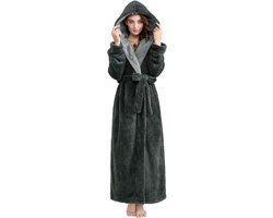 Badjas Dames Kamerjas Zacht en Super Pluizig, Dames Lange Koraal Fleece Winter Warm Badjas