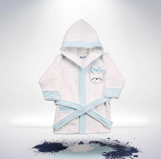 Badjas met capuchon 5-delig - badcape met capuchon voor baby - Set badjas - 100% katoen - Voor baby's van 0- 24 maanden - Oeko-tex gecertificeerd - bear - badhanddoek van Merkloos