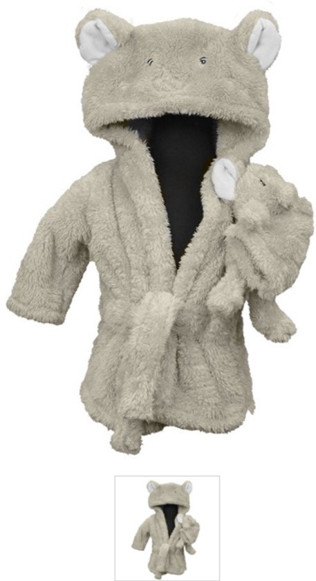 Badjas met olifant, Badjas met knuffel, Kinderbadjas, Cadeau set