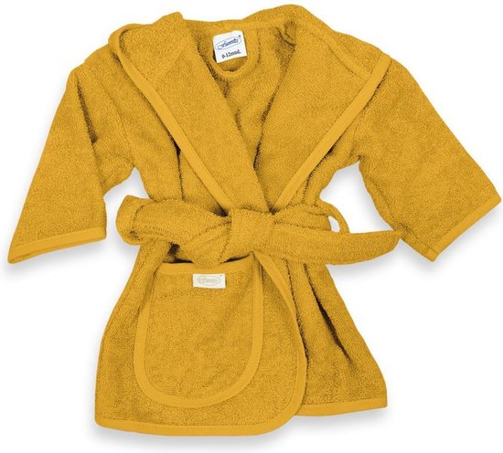 Badjas Oker Geel Ochre [Badjas 0-1 jaar] [Funnies badjas] [Baby badjas] van Funnies.