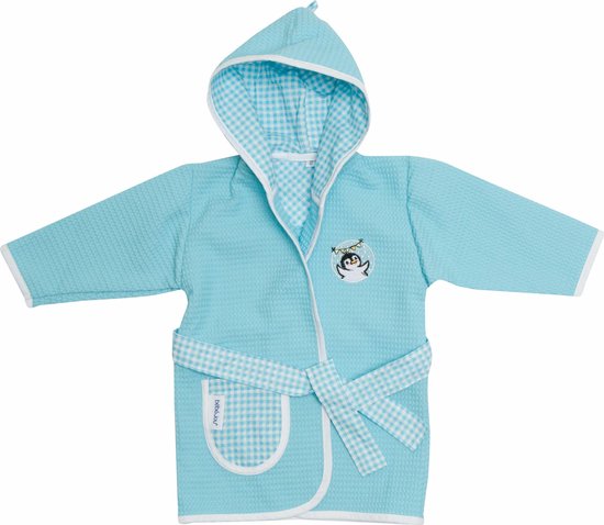 Badjas Pinguin turquoise van Jollein
