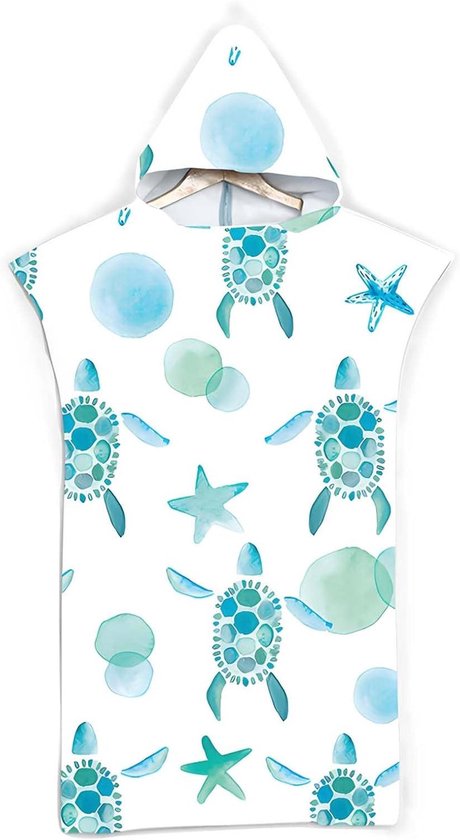 Badjas van microvezel met capuchon en ritssluiting - voor volwassenen - lichtgewicht - multifunctionele handdoek - strandponcho - damesbadjas - 75 x 110 cm - omkleden hulp - dellyy van Merkloos