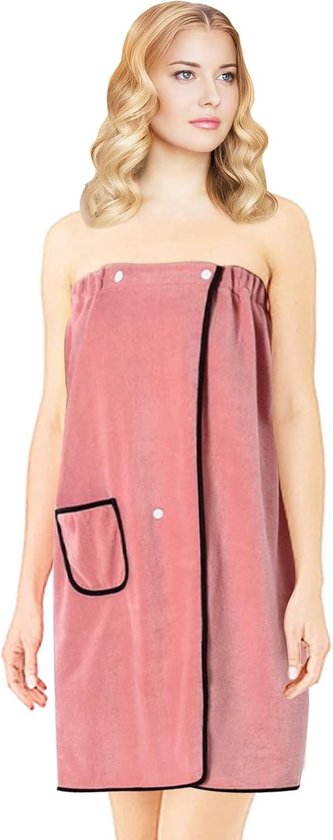 Badjas voor Dames - Roze - XL - Absorberende Saunakilt met Zakken - Voor Wellness en Ontspanning