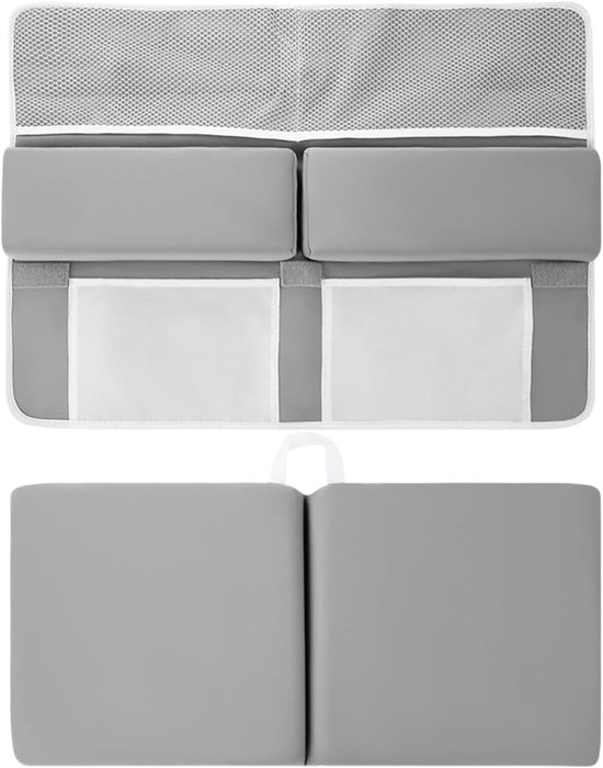 Badkamer Beschermingsset - Knie en Elleboog - Comfortabel Baden - Antislip en Zuignappen - 56 x 43 cm - Grijs