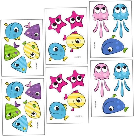 Badkamerstickers - Antislip stickers - Veilig Douchen - Verwijderbaar & Decoratief - 6 Vellen - Multicolor