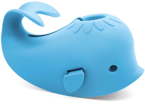 Badkraanhoes - Zachte siliconen veiligheidsbeschermer voor kinderen, peuters en baby's - Schattig walvisontwerp, leuk badcadeau voor kinderen-blauw van CROCIC