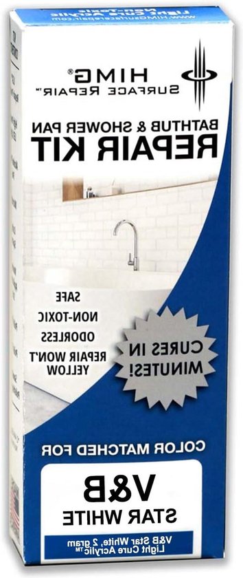 Badkuip en douchebak reparatieset - compatibel met V&B (Star White) van Bison