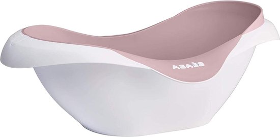Badkuip voor baby's antislip - comfortabel - zacht materiaal - ergonomisch - afvoerstop - oudroze - Frankrijk gemaakt van Thermobaby