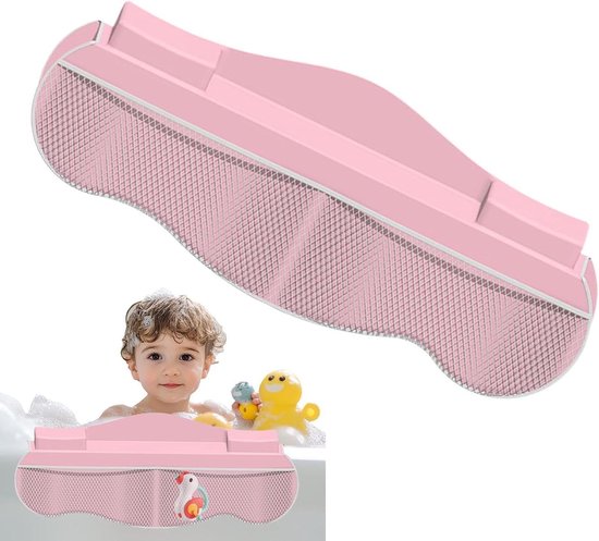 Badkuipbescherming - Spatbescherming bad Badrek - Kind Douchen - 4 Netvakken - 55.8 x 42.5 cm - roze