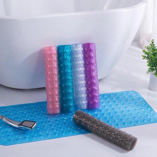Badmat - Antislip mat - Veilig baden - Schimmelbestendig - 100 x 40 cm - Blauw