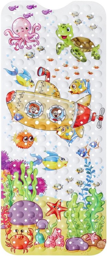 Badmat - Douchemat - Veilig Baden - Antislip met zuignappen - 100 x 40 cm - Onderzeeër