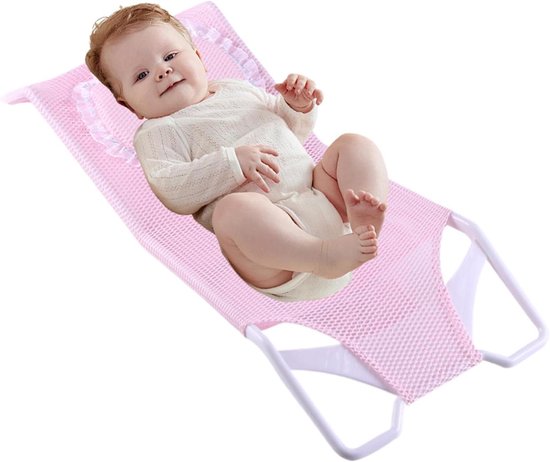 Badondersteuning Baby - Douche Zit Badmat - Veilig Baden - Anti-slip Ontwerp - 58x28x4.2 cm - Roze