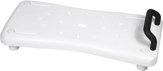 Badplank Badkuipzitje – Lichtgewicht Zitbank 70cm met Anti-Slip en Maximaal 150kg Draagvermogen, Zwarte leuning van Merkloos
