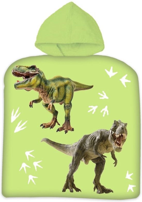 Badponcho Dino Groen 100% katoen van Fresk