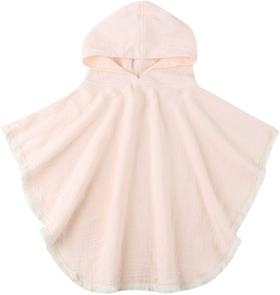 Badponcho - Hydrofiel - Baby - Meisje - Roze van Merkloos