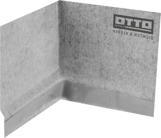 Badrand Hoek - Afdichtingshoek Binnenhoek - Waterdicht Maken - Eenzijdig Zelfklevend - 15.5 x 15.5 cm - Grijs