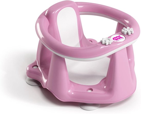Badring Baby - Baby Zitje - Veilig Baden - Antislip Rubberen Zitje - 38x36x24 cm - Roze