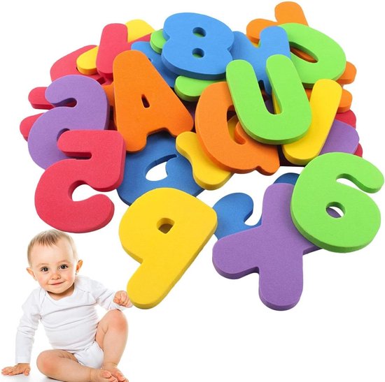 Badspeelgoed Letters - Zwemmend Alfabet - Leren in bad - Zachte schuimstickers - 36 Stuks - Multicolor