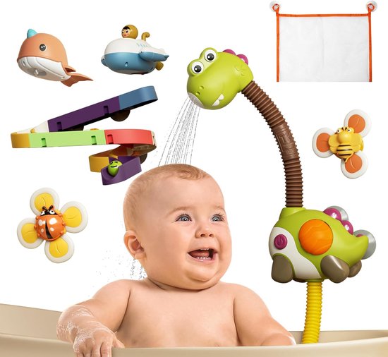 Badspeelgoed Set - Douche Speelgoed - Baby Douchen - Met Opbergzak - 24 x 12 x 33 cm - Multicolor