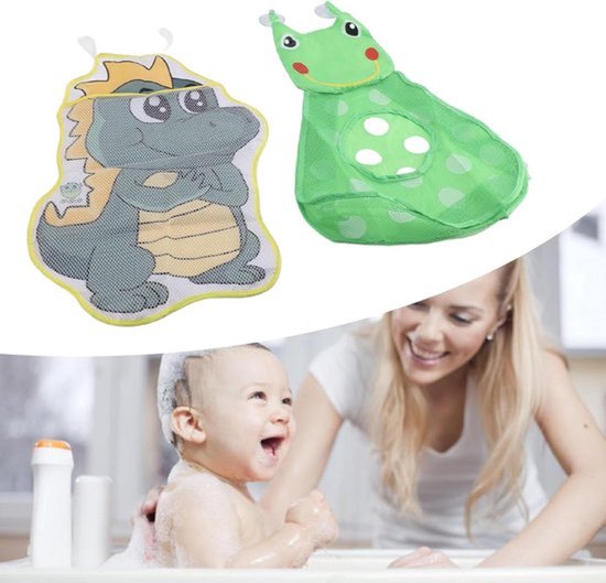 - Badspeelgoedtas - Kinderbadkamerorganisatie - Zuignappen - Opberghouder - Bad en Douche - Nylon - Geschikt voor Kinderen - Blauw - Opberger met Zuignappen - Badkameropslag voor Speelgoed