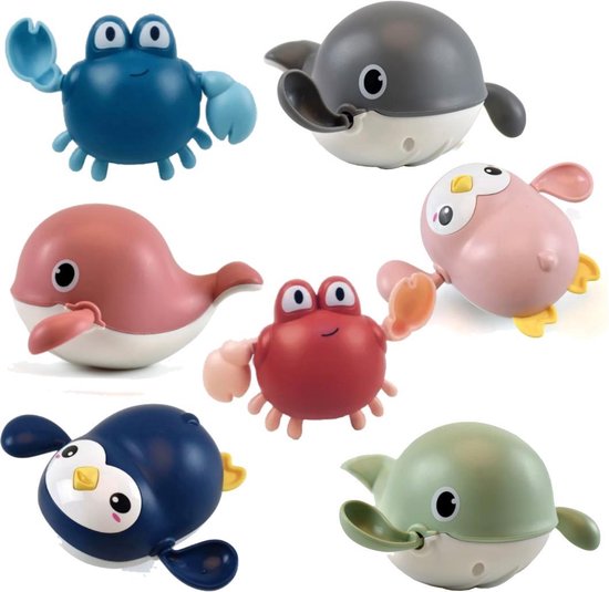 Badspeeltje Set 3 stuks- Opwindbaar Badspeelgoed - Speelgoed voor in Bad - Vanaf 1 jaar van Toi-Toys