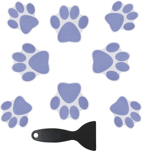 Badstickers Antislip - Veiligheid Stickers - Veilige Douche - Milieuvriendelijk PEVA - 8 en 11 cm - Blauw Paars Bruin
