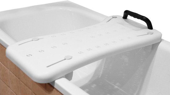 Badstoel voor senioren, badplank om op te zitten, zitplank voor in bad, plastic badkuip, stoel voor in de badkamer, badplank voor ouderen, wit. van Drive