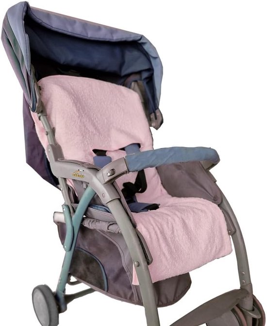 Badstof Wandelwageninleg Roze - Zacht & Universeel Voetsteun voor Kinderwagen