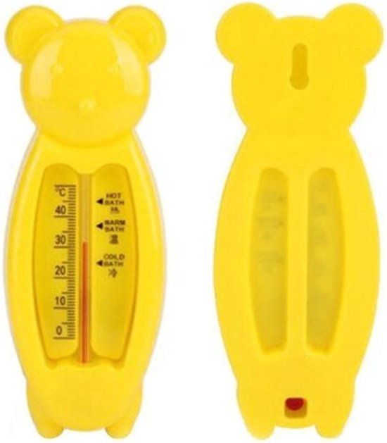 Badthermometer - Voor baby's En Kinderen - Temperatuurmeter Voor In Bad - Geel Bad Beertje - LOUZIR van Merkloos
