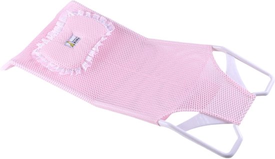 Badzitje Kinderen - Baby Badsteun - Veilig Baden - Huidvriendelijk Gaas - 58 x 28 cm - Roze