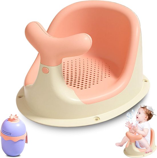 Badzitje voor baby's, badzitje voor babykuip, badzitje voor baby's, met anti-slip zuignappen van 8 maanden, babybadhulp, badstoel, ergonomisch en veilig voor kleine kinderen, baby's van Luchild