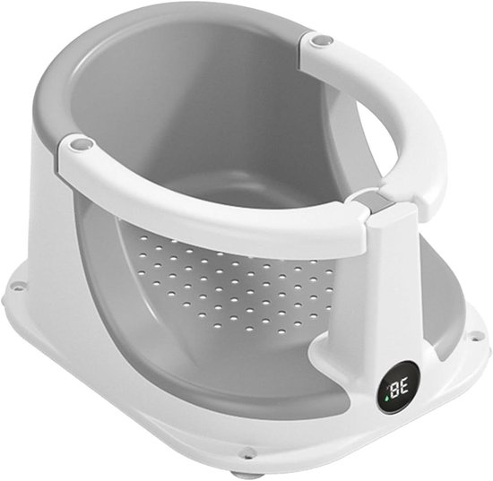 Badzitjes voor babyzitje, antislip babybadstoel met temperatuursensor, veilige douchehouder voor peuters baden, thuis, babyfeestjes, verjaardagen, huishoudbenodigdheden