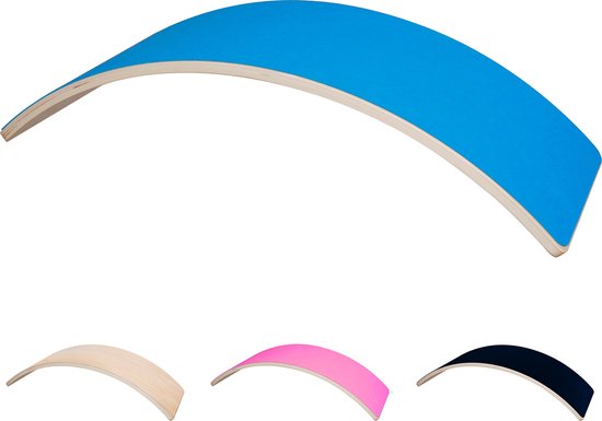 Balance Board met Vilt - Kinderen - Jongens en Meisjes - Balansspeelgoed - Evenwicht Board - va 1 jaar - Blauw van Kinderfeets