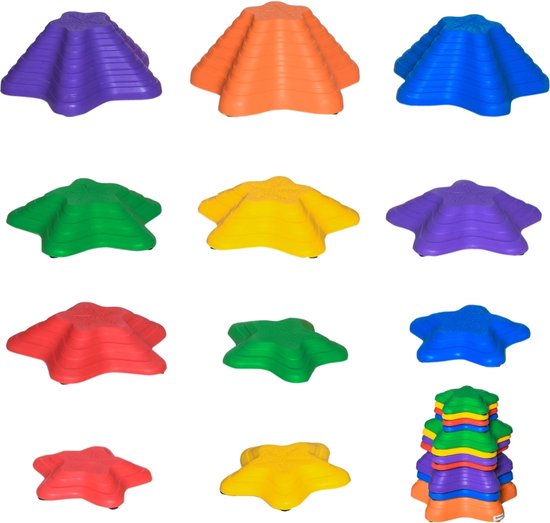 Balansstenen - Balansspel - Stapstenen speelgoed - Stapelstenen - Rivierstenen - Buitenspeelgoed - 11 stuks van HyperMotion