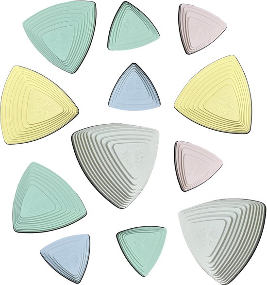 Balansstenen - Stepping Stones - Balans Stapstenen - Stapelbare Rivierstenen - Stimuleert motoriek - Educatief speelgoed - V.A. 1 jaar - 12 stuks - Effen kleuren van Merkloos