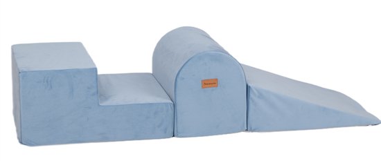Ballenbak Speelset Baby - Speelgoed 1 jaar, 2 jaar, 3 jaar - Velvet Blauw - Playground Ballenbad - Ballenbak Baby Blauw Velvet - Ballenbakken - Kidsdouche van Merkloos