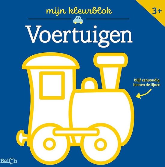 Ballon Kleurblok Junior - Voertuigen (dikke lijnen) van Totum